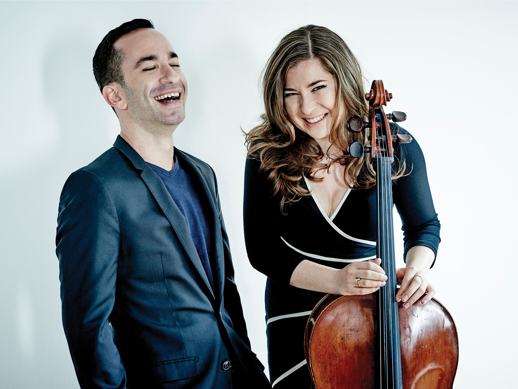 Inon Barnatan and Alisa Weilerstein laughing